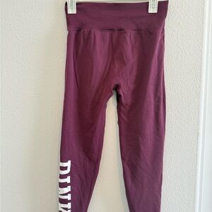 Victoria Secret Pink Woman’s Maroon/burgundy high waisted Leggings